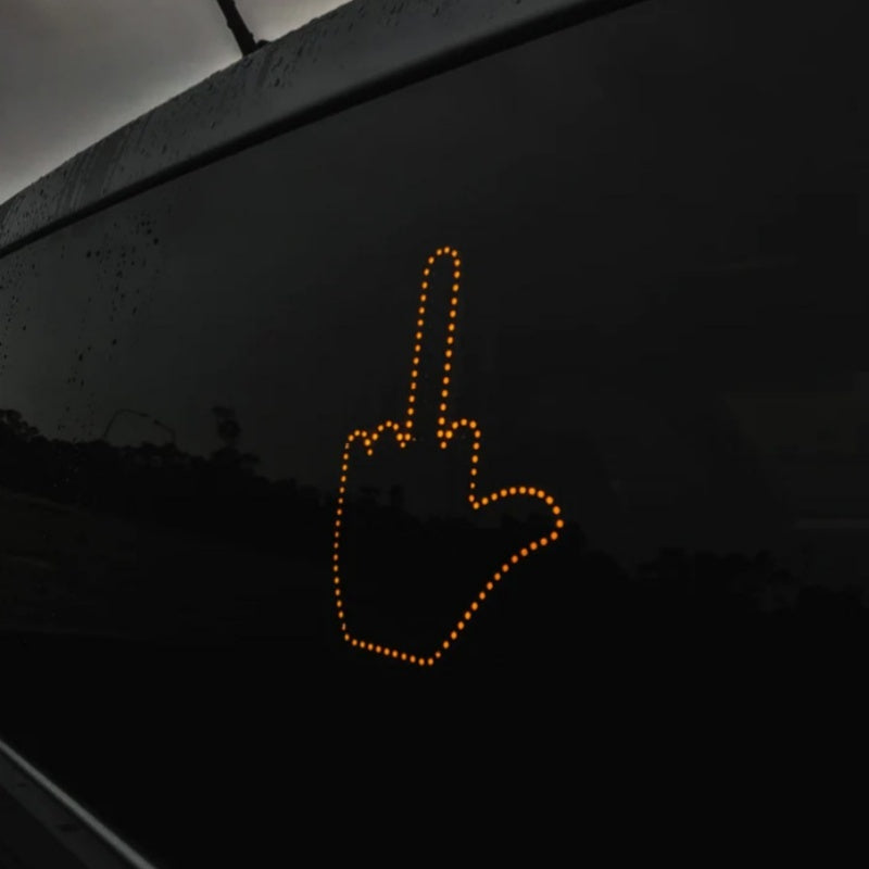 LED Illuminated Gesture Finger Light With Remote Road Rage Sign