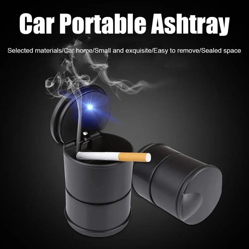 Car Ashtray Cup with LED Light & Coin Storage