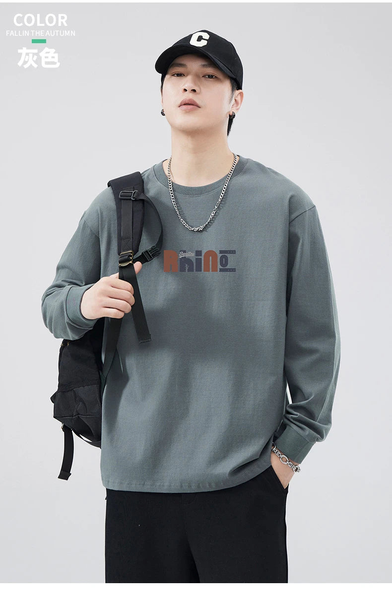 Trendy Loose Fit Long Sleeve T-Shirt for Men